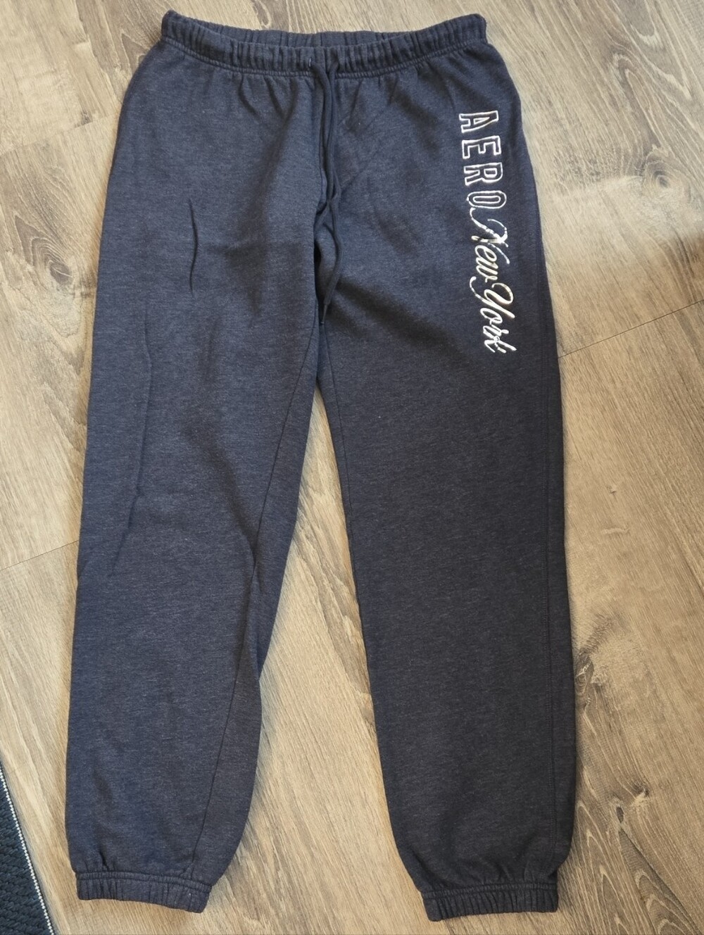 Aeropostale Dark Gray Jogger Sweatpants with White Logo